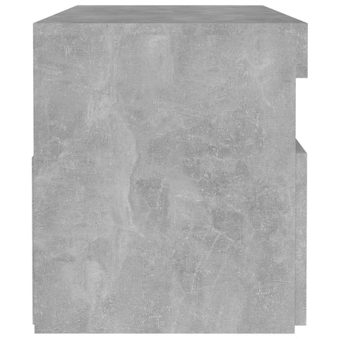 vidaXL Bedside Cabinet & LED Lights Concrete Grey 60x35x40 cm