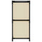 vidaXL Storage Cabinet with 4 Fabric Baskets Cream 63x30x71 cm Steel
