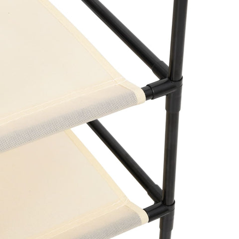 vidaXL Storage Cabinet with 4 Fabric Baskets Cream 63x30x71 cm Steel