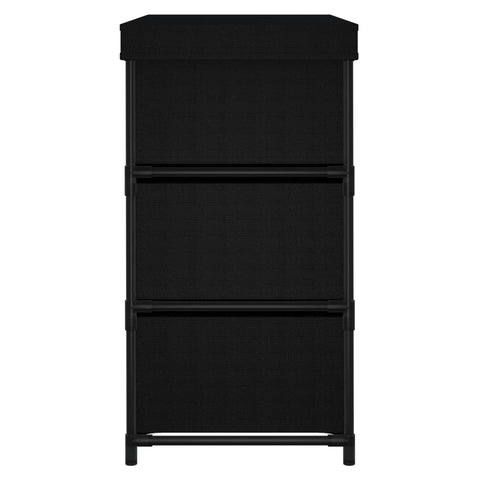 vidaXL Storage Cabinet with 6 Drawers 55x29x55 cm Black Steel