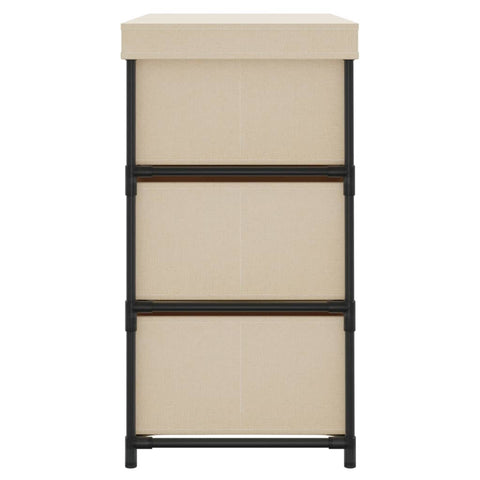vidaXL Storage Cabinet with 6 Drawers 55x29x55 cm Cream Steel