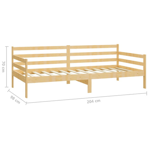 vidaXL Day Bed without Mattress Solid Wood Pine 90x200cm