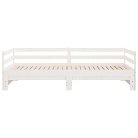 vidaXL Pull-out Day Bed without Mattress White 2x(90x200)cm
