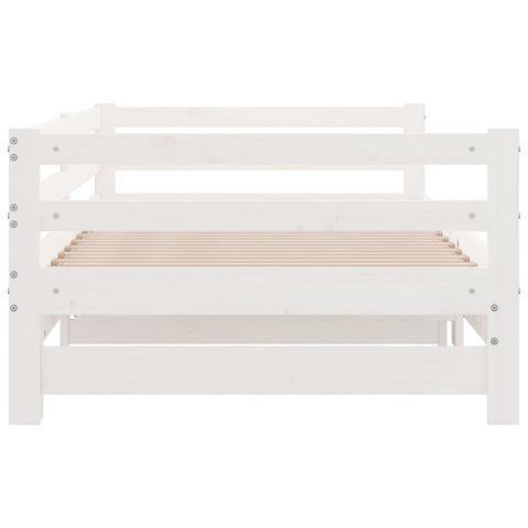 vidaXL Pull-out Day Bed without Mattress White 2x(90x200)cm
