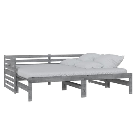 vidaXL Pull-out Day Bed without Mattress Grey 2x(90x200)cm