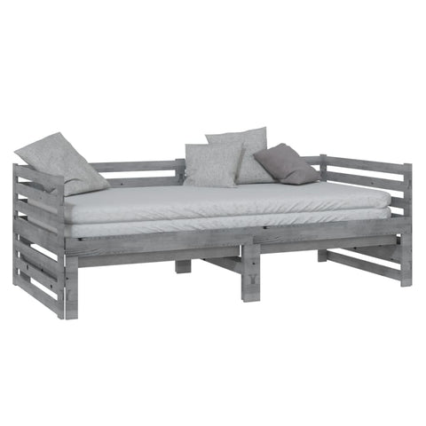 vidaXL Pull-out Day Bed without Mattress Grey 2x(90x200)cm