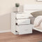 vidaXL Bed Cabinet White 40x40x63 cm Engineered Wood