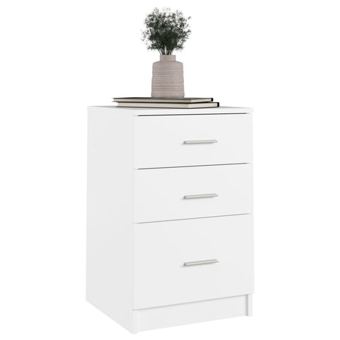 vidaXL Bed Cabinet White 40x40x63 cm Engineered Wood
