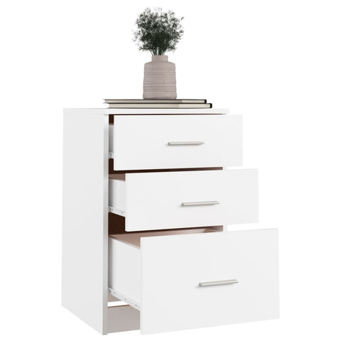 vidaXL Bed Cabinet White 40x40x63 cm Engineered Wood