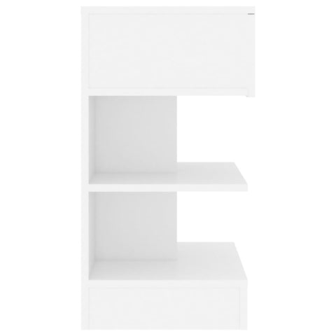 vidaXL Bedside Cabinet White 40x35x65 cm Engineered Wood