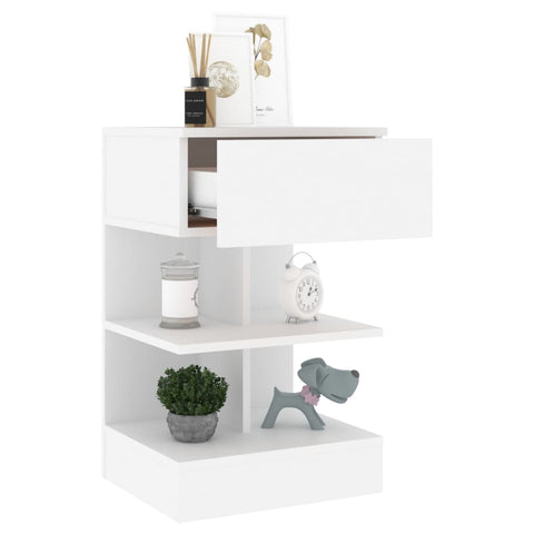 vidaXL Bedside Cabinets 2 pcs White 40x35x65 cm Engineered Wood