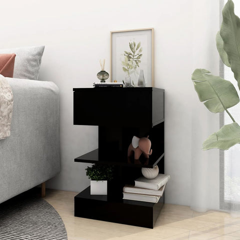 vidaXL Bedside Cabinets 2 pcs Black 40x35x65 cm