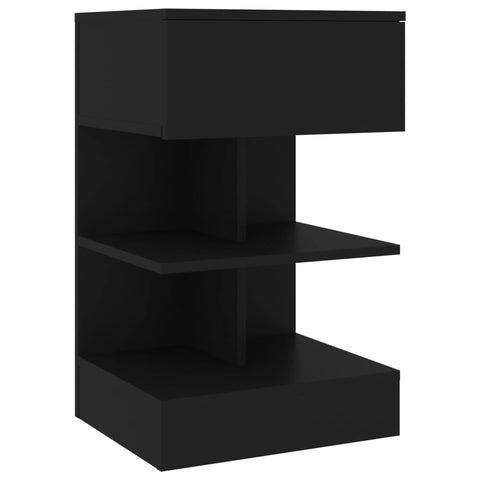 vidaXL Bedside Cabinets 2 pcs Black 40x35x65 cm