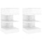 vidaXL Bedside Cabinets 2 pcs High Gloss White 40x35x65 cm