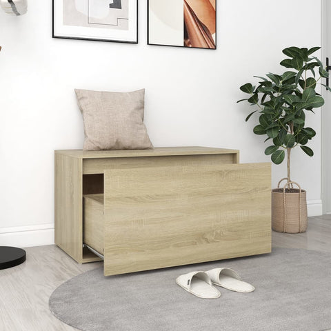 vidaXL Hall Bench 80x40x45 cm Sonoma Oak Engineered Wood