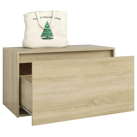 vidaXL Hall Bench 80x40x45 cm Sonoma Oak Engineered Wood