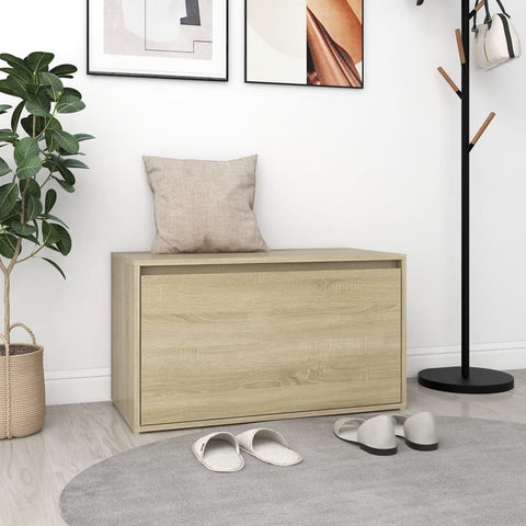 vidaXL Hall Bench 80x40x45 cm Sonoma Oak Engineered Wood