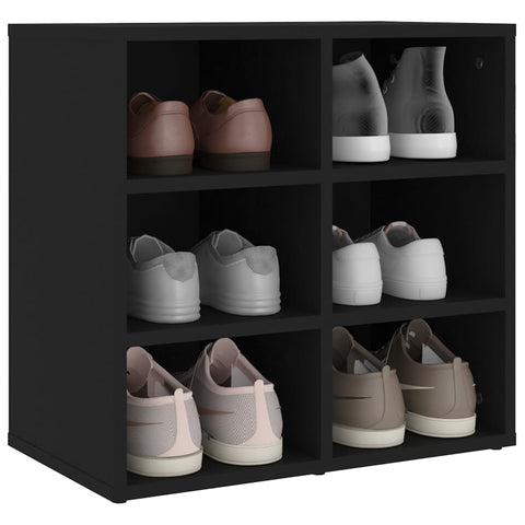 vidaXL Shoe Cabinet Black 52.5x30x50 cm