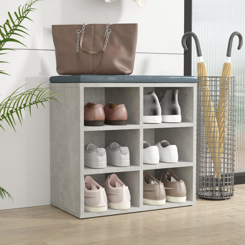 vidaXL Shoe Cabinet Concrete Grey 52.5x30x50 cm