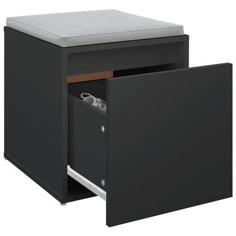 vidaXL Box Drawer Black 40.5x40x40 cm Engineered Wood