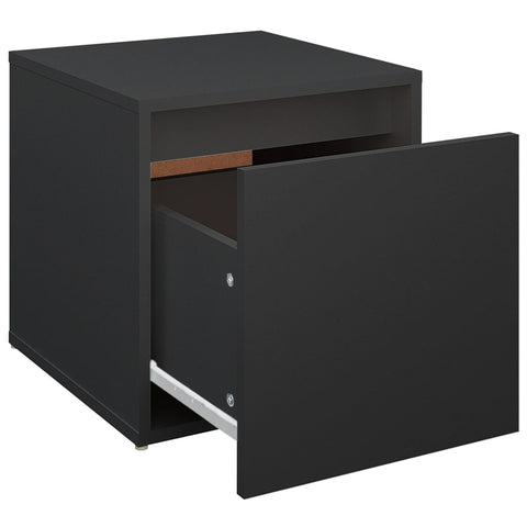 vidaXL Box Drawer Black 40.5x40x40 cm Engineered Wood