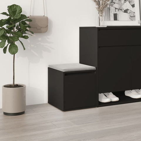 vidaXL Box Drawer Black 40.5x40x40 cm Engineered Wood