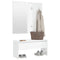 vidaXL Hallway Furniture Set High Gloss White Engineered Wood