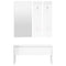 vidaXL Hallway Furniture Set High Gloss White Engineered Wood