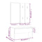 vidaXL Hallway Furniture Set High Gloss White Engineered Wood