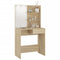 vidaXL Dressing Table with LED Sonoma Oak 74.5x40x141 cm Engineered Wood
