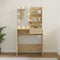 vidaXL Dressing Table with LED Sonoma Oak 74.5x40x141 cm Engineered Wood