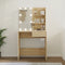 vidaXL Dressing Table with LED Sonoma Oak 74.5x40x141 cm Engineered Wood