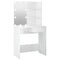 vidaXL Dressing Table with LED High Gloss White 74.5x40x141 cm