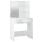 vidaXL Dressing Table with LED High Gloss White 74.5x40x141 cm
