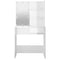 vidaXL Dressing Table with LED High Gloss White 74.5x40x141 cm