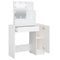 vidaXL Dressing Table with LED White 86.5x35x136 cm