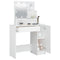 vidaXL Dressing Table with LED White 86.5x35x136 cm