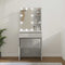 vidaXL Dressing Table with LED Concrete Grey 60x40x140 cm