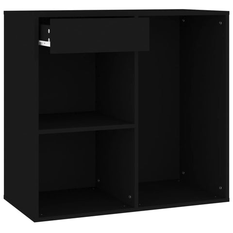vidaXL Cosmetic Cabinet Black 80x40x75 cm Engineered Wood