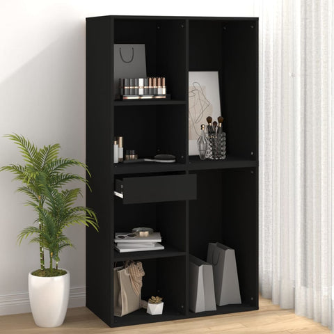 vidaXL Cosmetic Cabinet Black 80x40x75 cm Engineered Wood