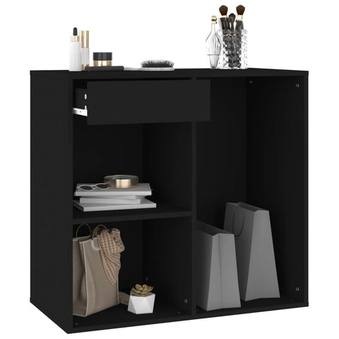 vidaXL Cosmetic Cabinet Black 80x40x75 cm Engineered Wood