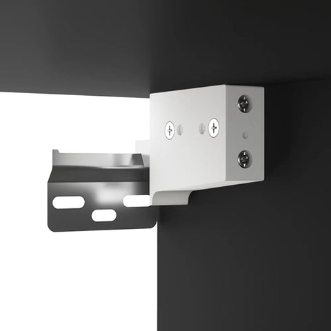 vidaXL Mirror Cabinet with LED Black 76x15x55 cm