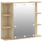 vidaXL Mirror Cabinet with LED Sonoma Oak 70x16.5x60 cm