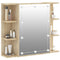 vidaXL Mirror Cabinet with LED Sonoma Oak 70x16.5x60 cm