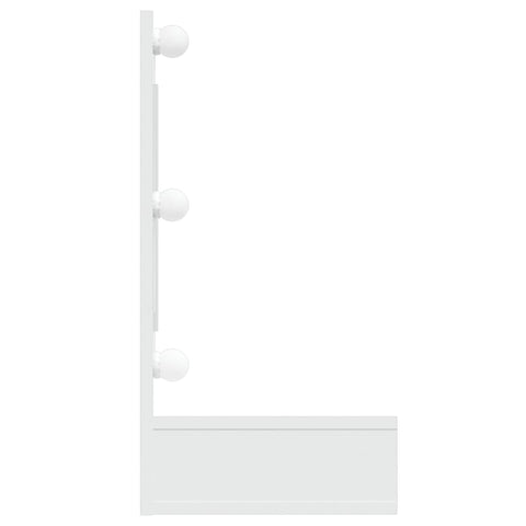 vidaXL Mirror Cabinet with LED White 90x31.5x62 cm