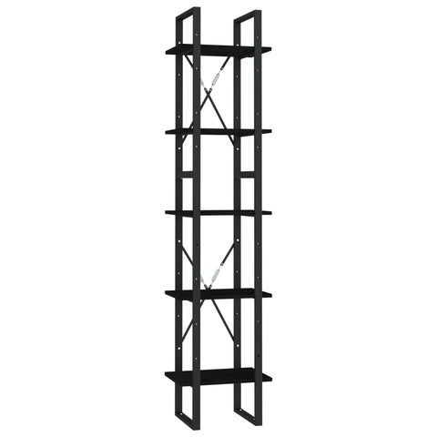 vidaXL 5-Tier Book Cabinet Brown 40x30x175 cm Pinewood