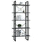 vidaXL 5-Tier Book Cabinet Grey 80x30x175 cm Engineered Wood