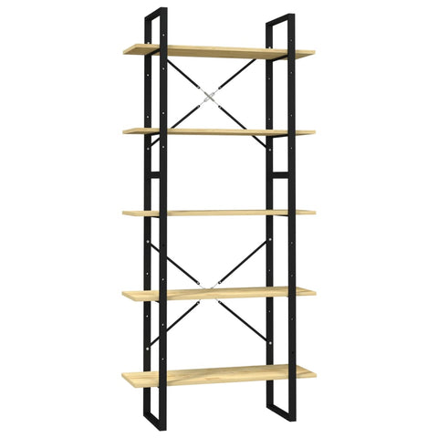 vidaXL 5-Tier Book Cabinet 80x30x175 cm Pinewood