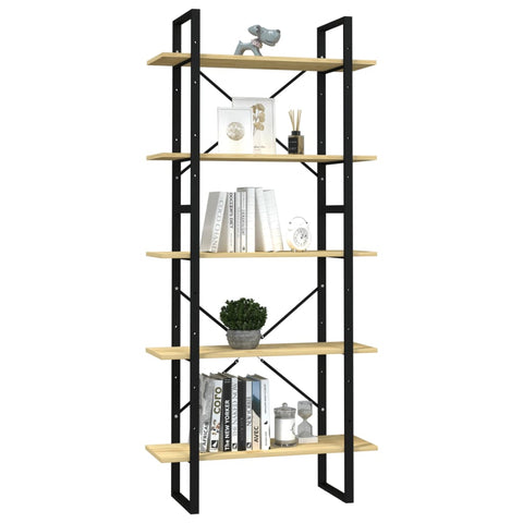 vidaXL 5-Tier Book Cabinet 80x30x175 cm Pinewood