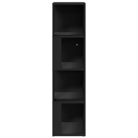 vidaXL Corner Cabinet Black 33x33x132 cm Engineered Wood